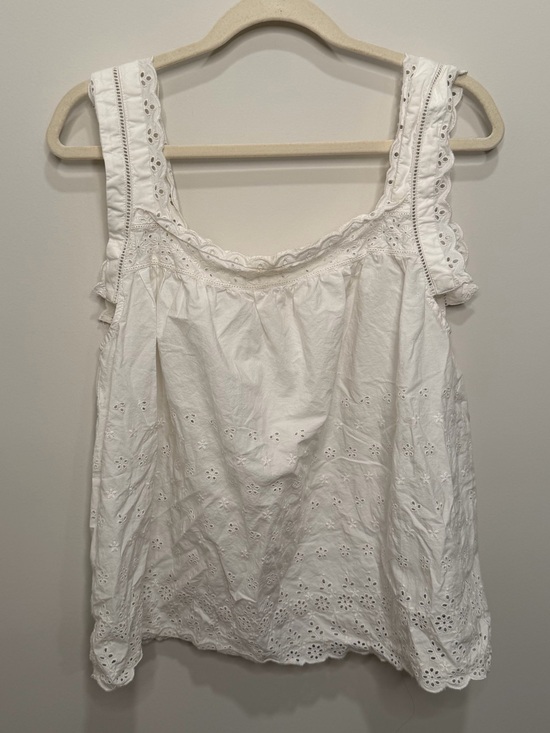 Gap x DOEN Tops - Gap x DOEN White Eyelet Embroidered Cotton Tank Top Womens Large S/784254-00